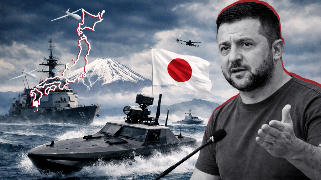 Zelensky Pitches Battle-Tested Sea Drones to Japan